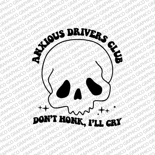Anxious Drivers Club Car Decal