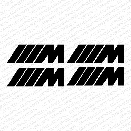 BMW M Sport Car Door/Wing/Side mirror vinyl decal stickers (Pack of 4)