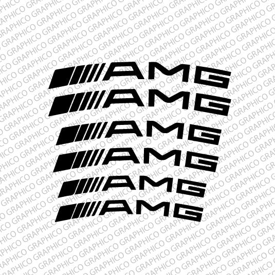 Mercedes-Benz AMG Brake Caliper Stickers Decals (Pack of 6)