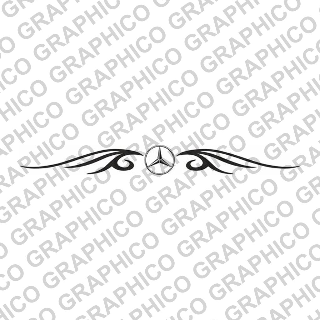 Mercedes Truck Windscreen Decal Style 3