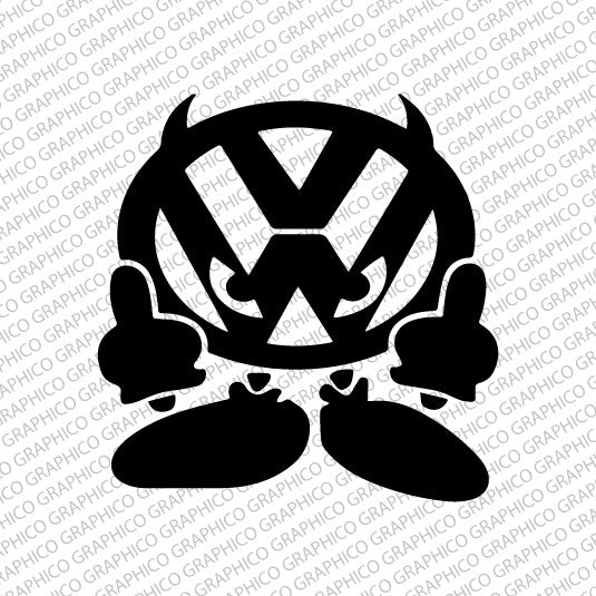 VW Middle Finger Decal