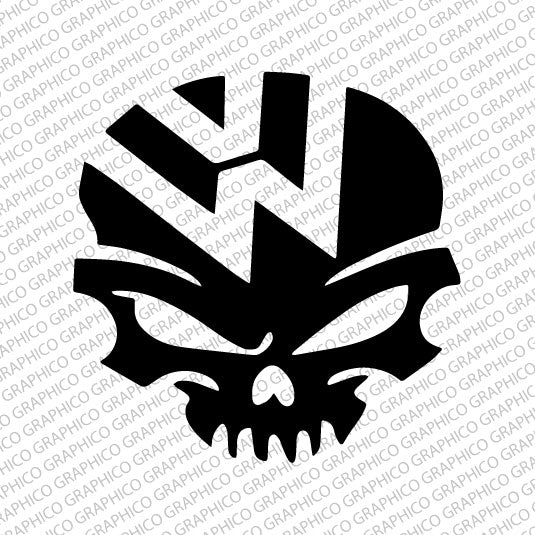 VW Skull Decal